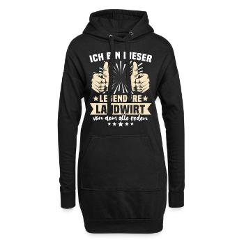 Dictons fermiers - Sweat-shirt à capuche long Femme - noir - Devant