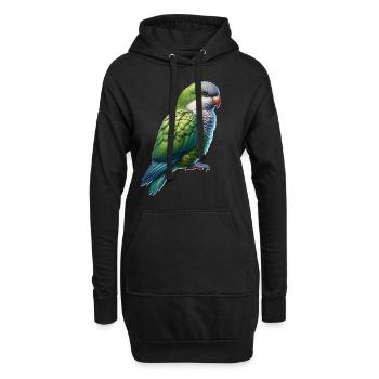 Conure veuve - Sweat-shirt à capuche long Femme - noir - Devant