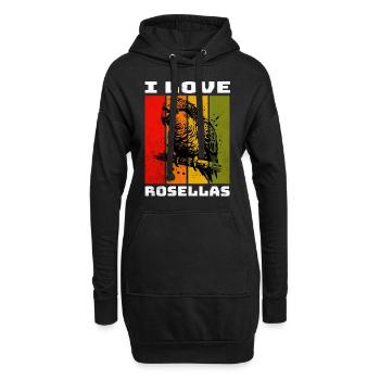 Parakeet Rosella Rosella - Hoodie-Kleid - Schwarz - Vorne