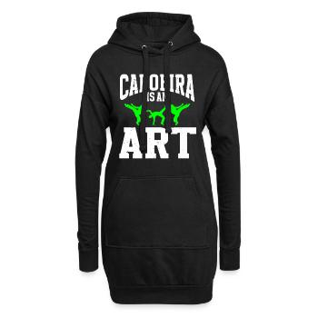 Capoeira Brésil Arts Martiaux Capoeira - Sweat-shirt à capuche long Femme - noir - Devant