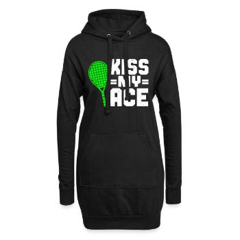 Tennis Player - Hoodie-Kleid - Schwarz - Vorne