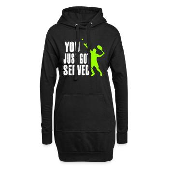 Tennis Player - Hoodie-Kleid - Schwarz - Vorne