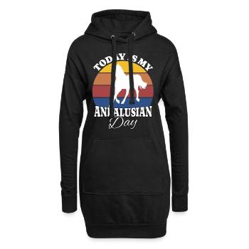 Andalusier Andalusian - Hoodie-Kleid - Schwarz - Vorne