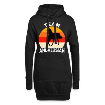 Team Andalusier - Hoodie-Kleid - Schwarz - Vorne