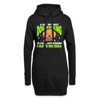 Dog Walker Professional Pet Sitter Dog Walking - Hoodie-Kleid - Schwarz - Vorne