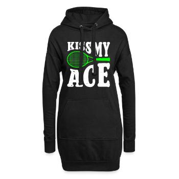 Tennis Player - Hoodie-Kleid - Schwarz - Vorne
