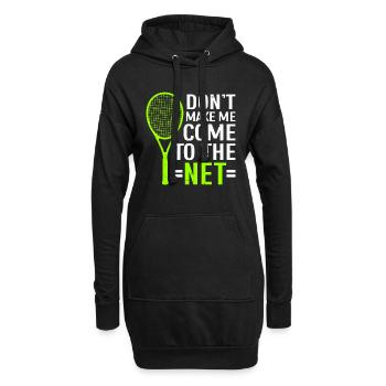 Tennis Player - Hoodie-Kleid - Schwarz - Vorne