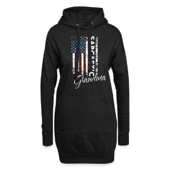 Sarkastischer Oma - Hoodie-Kleid - Schwarz - Vorne