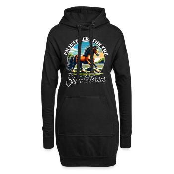 Drôle de dictons de cheval de comté - Sweat-shirt à capuche long Femme - noir - Devant