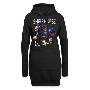 Cheval de la Comté, Cheval chuchoteur - Sweat-shirt à capuche long Femme - noir - Devant