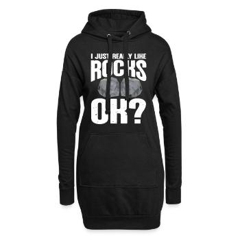 Rock Collector Geology Geologist - Hoodie-Kleid - Schwarz - Vorne