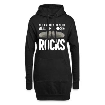 Rock Collector Geology Geologist - Hoodie-Kleid - Schwarz - Vorne