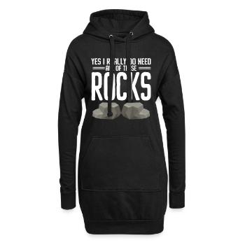 Rock Collector Geology Geologist - Hoodie-Kleid - Schwarz - Vorne