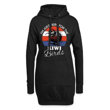 Kiwi Bird Kiwi Vogel - Hoodie-Kleid - Schwarz - Vorne