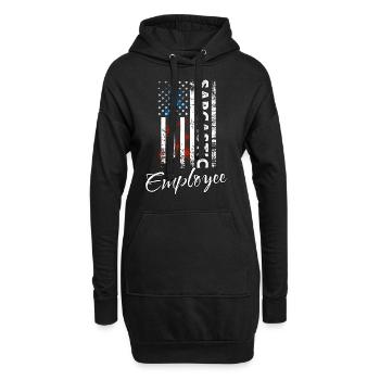 Sarkastischer Mitarbeiter - Hoodie-Kleid - Schwarz - Vorne