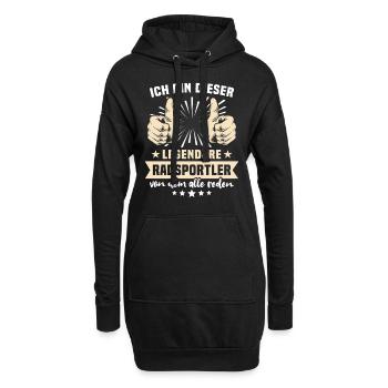Radsportler Sprüche - Hoodie-Kleid - Schwarz - Vorne