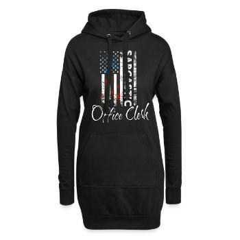 Sarkastischer Büroarbeiter - Hoodie-Kleid - Schwarz - Vorne