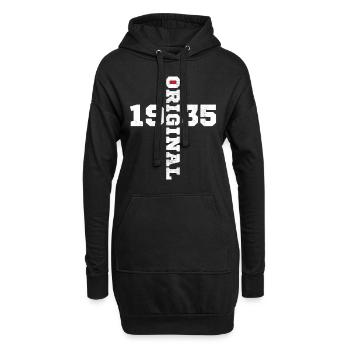 Original 1935 Vintage Cadeau Anniversaire Rétro - Sweat-shirt à capuche long Femme - noir - Devant