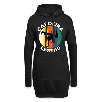 Légende de la capoeira - Sweat-shirt à capuche long Femme - noir - Devant