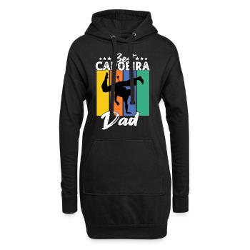 Capoeira Papa - Sweat-shirt à capuche long Femme - noir - Devant