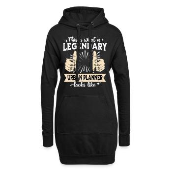 Urbaniste légendaire - Sweat-shirt à capuche long Femme - noir - Devant