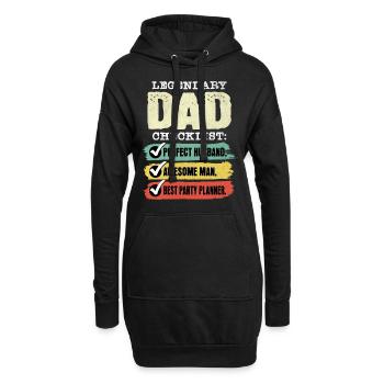 Organisateur de fête de papa Fête des pères - Sweat-shirt à capuche long Femme - noir - Devant