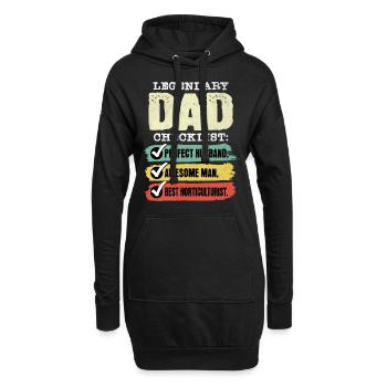 Papa Horticulteur Fête des Pères - Sweat-shirt à capuche long Femme - noir - Devant