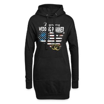 Hochzeitsplaner US - Hoodie-Kleid - Schwarz - Vorne