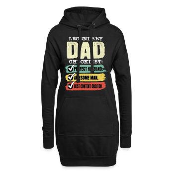 Papa Créateur de contenu Fête des pères - Sweat-shirt à capuche long Femme - noir - Devant