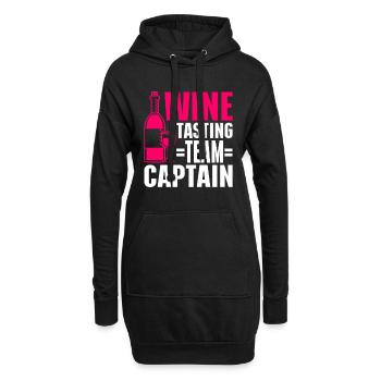 Wine Tasting Funny Wine Lover - Hoodie-Kleid - Schwarz - Vorne