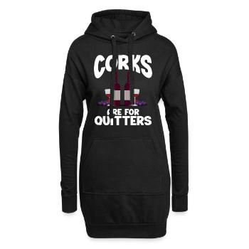 Wine Tasting Funny Wine Lover - Hoodie-Kleid - Schwarz - Vorne