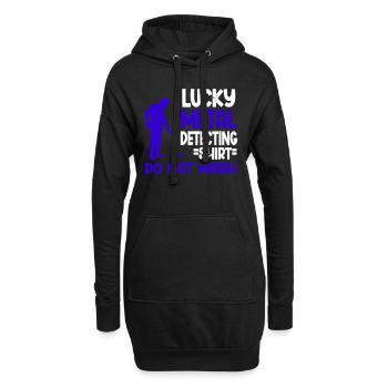 Metal Detector Shirt for Men Lucky Metal Detecting - Hoodie-Kleid - Schwarz - Vorne