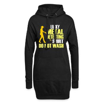 Metal Detector Shirt for Men Lucky Metal Detecting - Hoodie-Kleid - Schwarz - Vorne