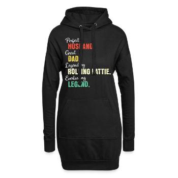 Rolling Fattie Papa Papa - Hoodie-Kleid - Schwarz - Vorne