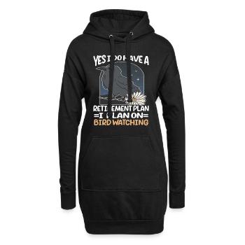 Observation des oiseaux Mignon Amoureux des oiseaux - Sweat-shirt à capuche long Femme - noir - Devant