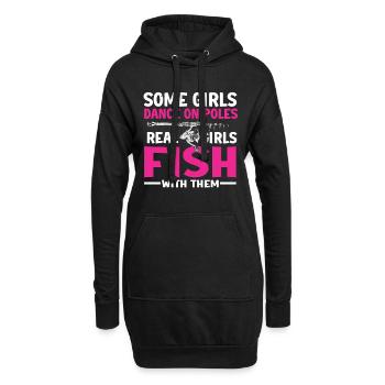 Fishing Design Fish Lover Fisherman - Hoodie-Kleid - Schwarz - Vorne