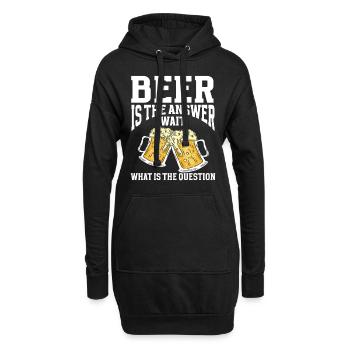 Funny Beer Brewing - Hoodie-Kleid - Schwarz - Vorne
