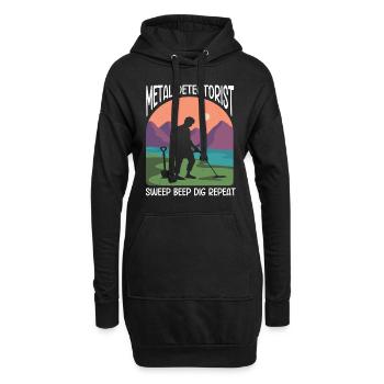 Metal Detectorist Metal Detecting - Hoodie-Kleid - Schwarz - Vorne