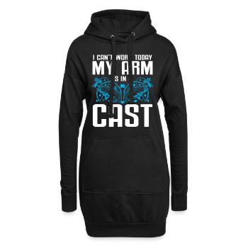 Fishing Design Fish Lover Fisherman - Hoodie-Kleid - Schwarz - Vorne