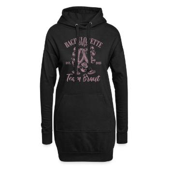 Bachelorette Party 2025 Team Braut Name eintragen - Hoodie-Kleid - Schwarz - Vorne