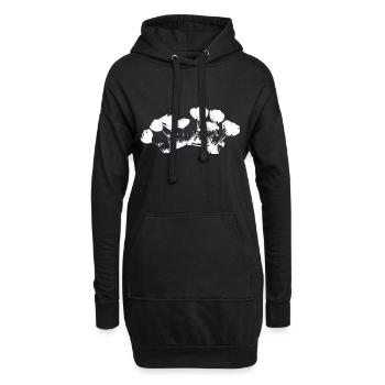 blumen glanz grass symbol pflanze - Hoodie-Kleid - Schwarz - Vorne