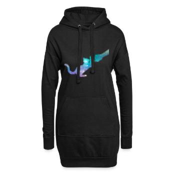 Pastell Katze Freunde Feline Pet Lover - Hoodie-Kleid - Schwarz - Vorne