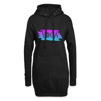 yoga om namaste - Hoodie-Kleid - Schwarz - Vorne