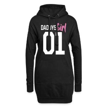 Vater Tochter Geschenk Süßes Daddys Girl - Hoodie-Kleid - Schwarz - Vorne