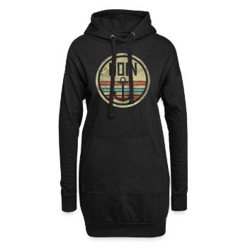 Nordsee Moin Anker Vintage Meer Geschenk - Hoodie-Kleid - Schwarz - Vorne