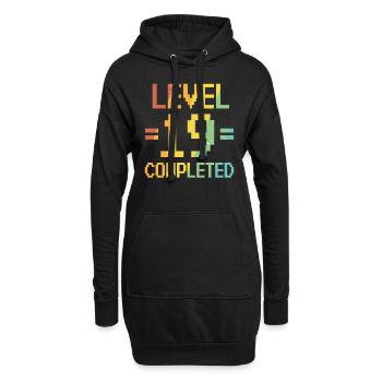 19. Geburtstag Retro Level 19 Jahre Party - Hoodie-Kleid - Schwarz - Vorne
