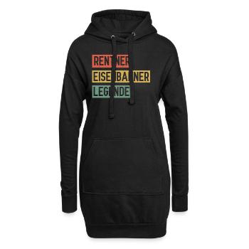 Rentner Eisenbahner Lokomotive Vintage Modellbahn - Hoodie-Kleid - Schwarz - Vorne