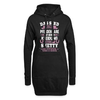 Shetty Glitzer Pferdehaare Pferd Reiter Geschenk - Hoodie-Kleid - Schwarz - Vorne