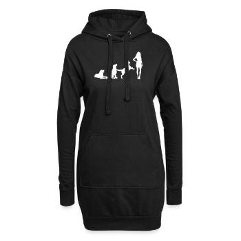 Dog Evolution Dogs Gassi Development Human - Hoodie Dress - black - Front