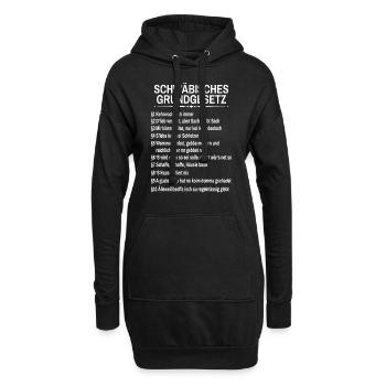 Schwäbisches Grundgesetz - Hoodie-Kleid - Schwarz - Vorne